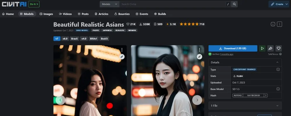 Beautiful Realistic Asians（BRA）