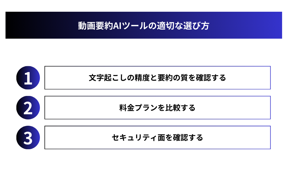 動画要約AIツールの適切な選び方